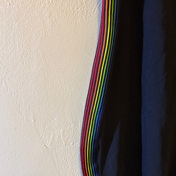 Express Black Mini Dress with Colorful Stripes - Picture 2 of 4